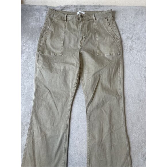 Pistola Size 32 Khaki Utility Patch Pocket Flare Leg Pants - Picture 4 of 12